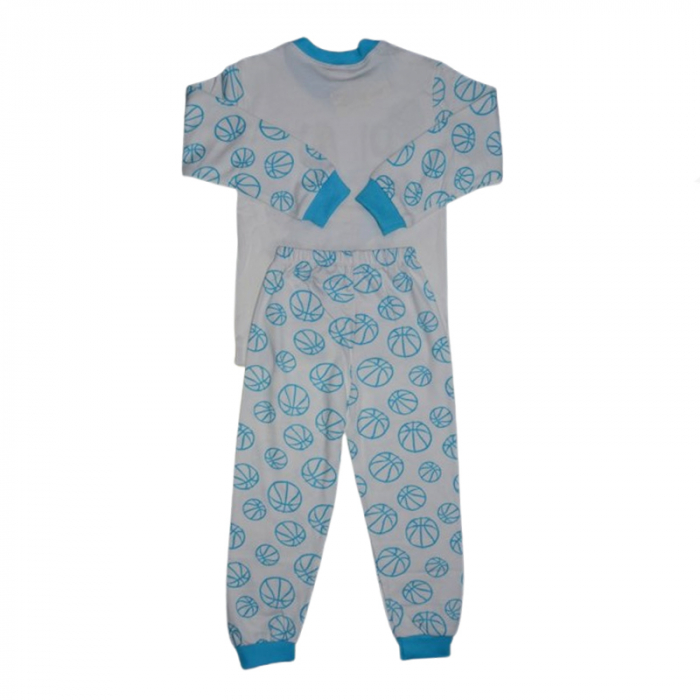 Pijama 2 piese pantaloni si bluza pentru baieti Mini Junior PJM-MJ6, Albastru [2]