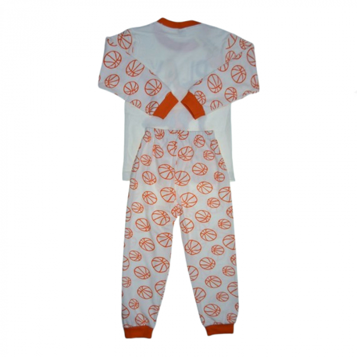 Pijama 2 piese pantaloni si bluza pentru baieti Mini Junior PJM-MJ7, Portocaliu [2]