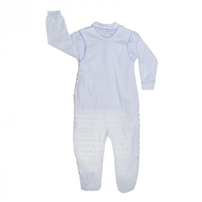 Pijama 2 piese salopeta si bluza pentru baieti Koala K847AL, Alb [3]