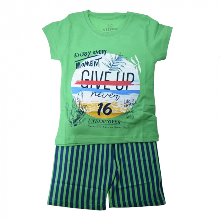 Pijama de vara pentru baieti Mini Junior VTMO-70333, Verde [1]
