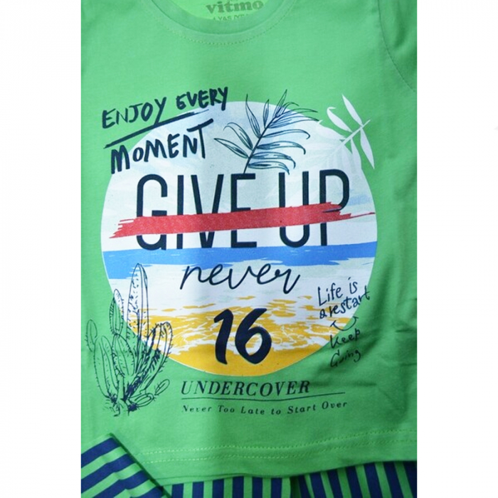 Pijama de vara pentru baieti Mini Junior VTMO-70333, Verde [4]