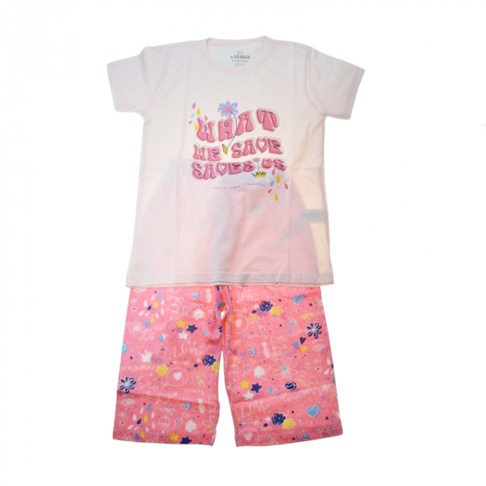 Pijama de vara pentru fete Mini Junior VTMO-78728, Multicolor [1]