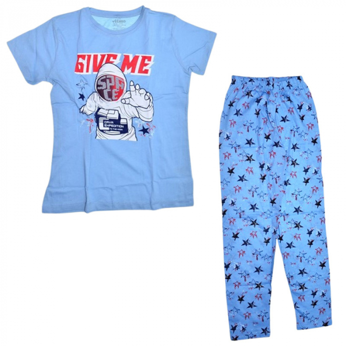 Pijama din 2 piese, pentru baieti, Mini Junior 25309A2, Albastru [1]
