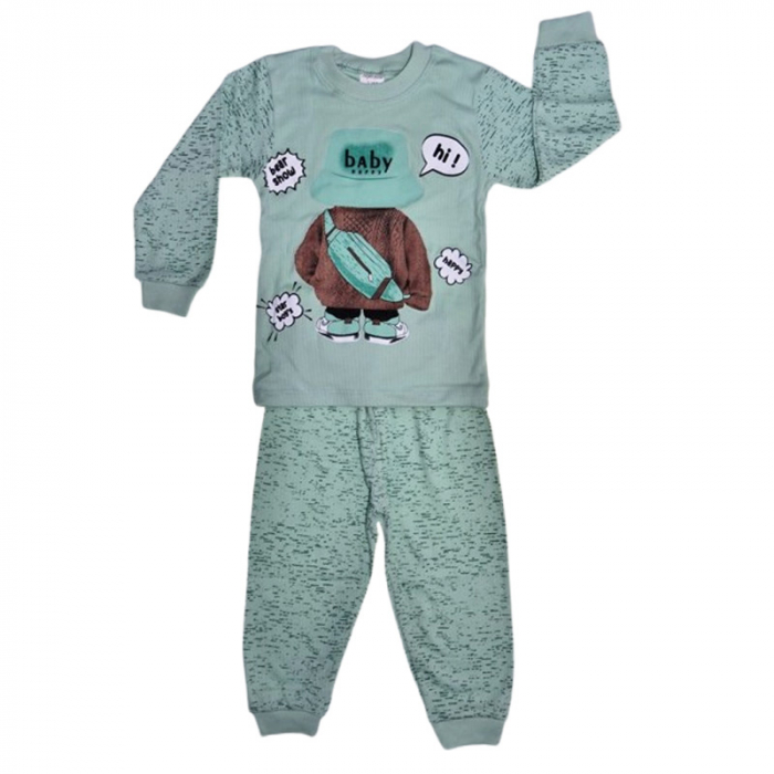 Pijama din 2 piese, pentru baieti, Mini Junior 30016V, Verde [1]