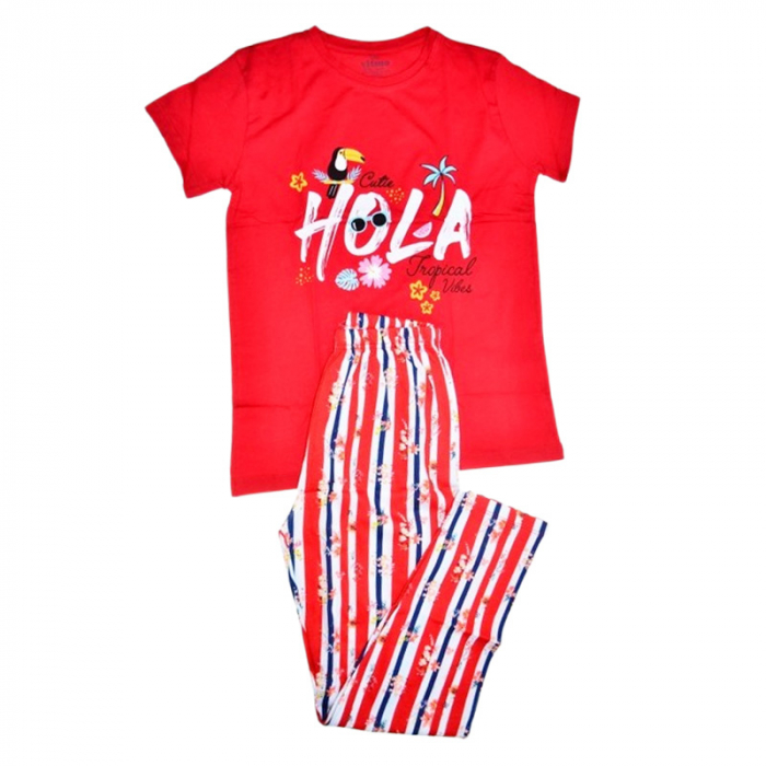 Pijama din 2 piese, pentru fete, Mini Junior 11746R, Rosu [1]