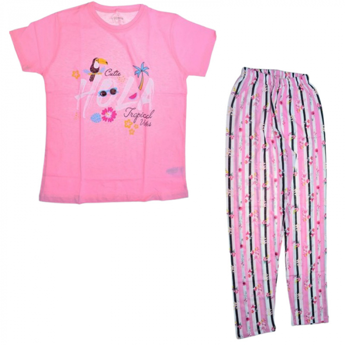 Pijama din 2 piese, pentru fete, Mini Junior 11746R2, Roz [1]