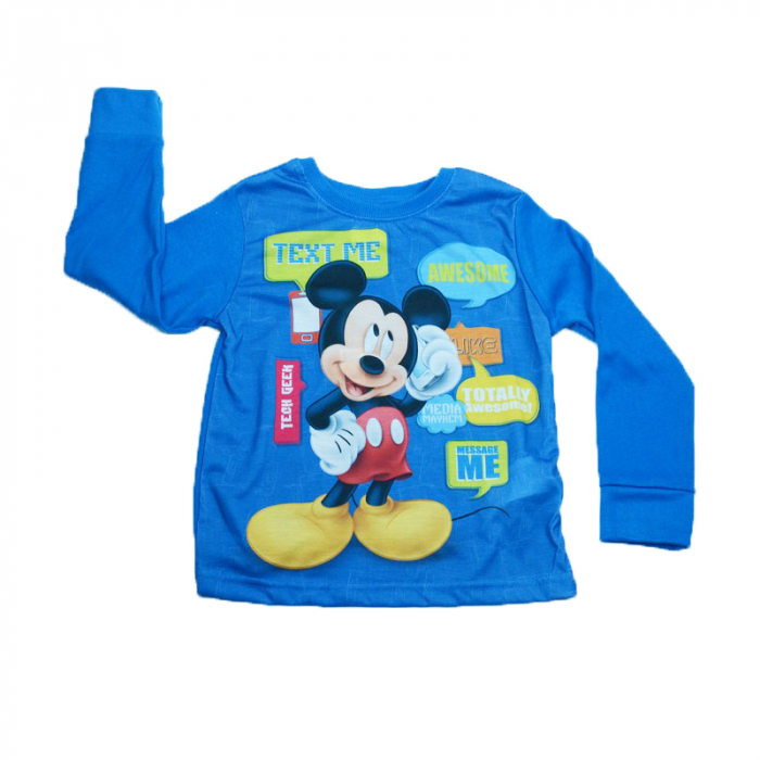 Pijama pentru baieti E Plus M Mickey Mouse PBD-08-110-cm, Albastru [4]