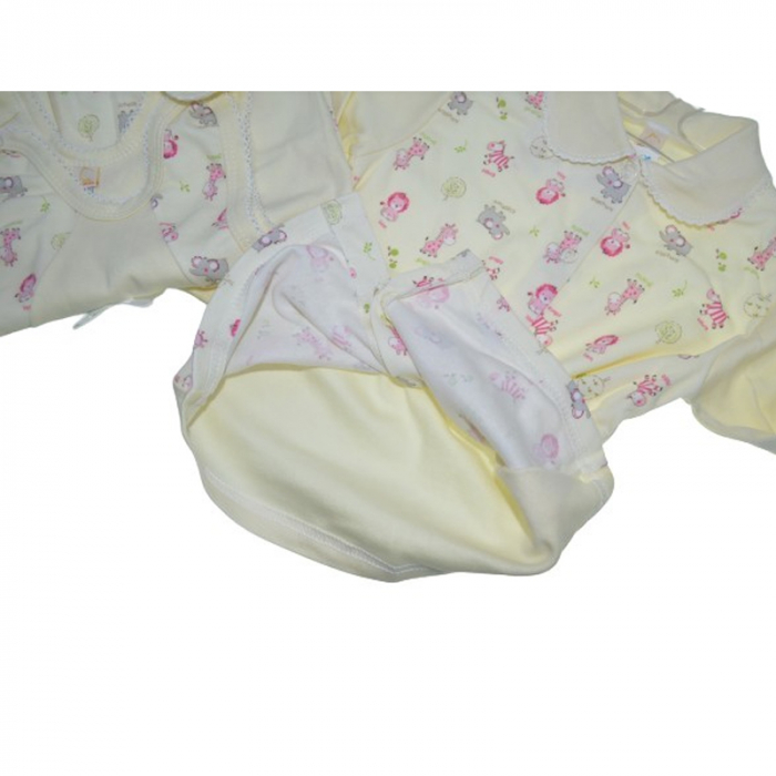 Pijama 2 piese salopeta si bluza pentru fete Koala K847, Galben [4]