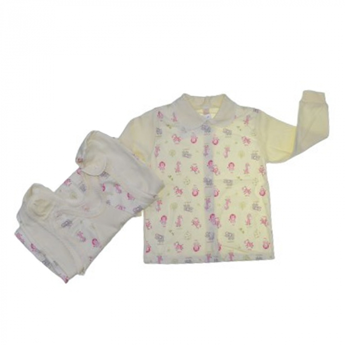 Pijama 2 piese salopeta si bluza pentru fete Koala K847, Galben [1]
