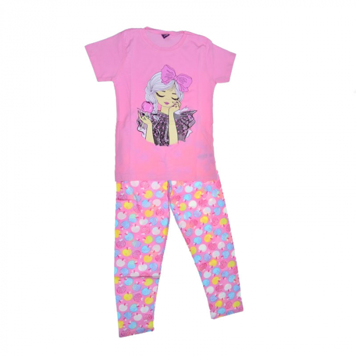 Pijama pentru fete Mini Junior PJ-29928, Roz [1]