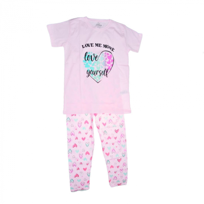 Pijama pentru fete Mini Junior PJ-53213, Roz [1]