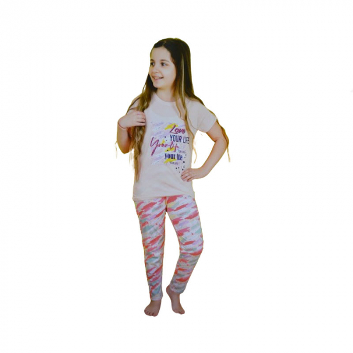 Pijama pentru fete Mini Junior PJ-76953, Roz [5]