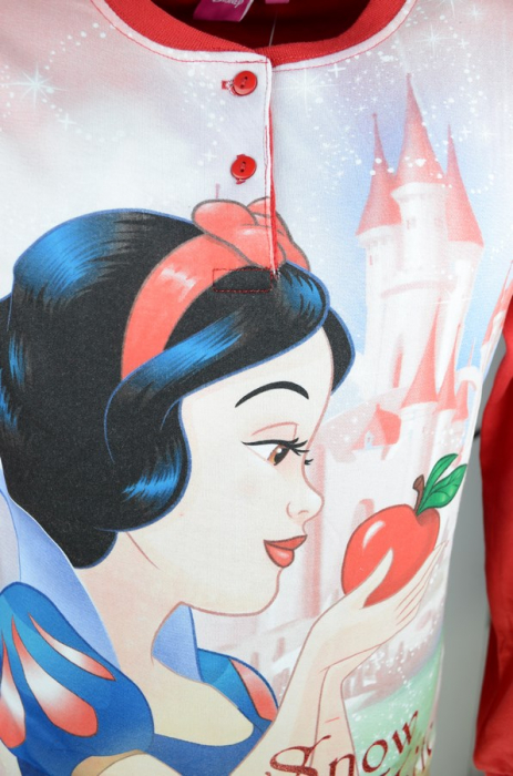 Pijama pentru fete Sun City Alba ca Zapada HQ7355-128-cm, Rosu [2]