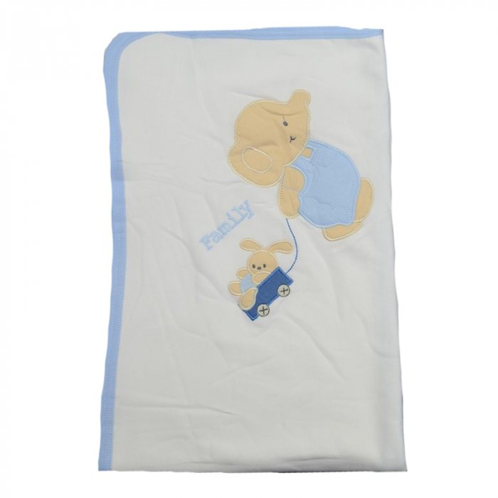 Pled 75 x 85 cm pentru baieti Mini Junior 60-86, Alb [1]