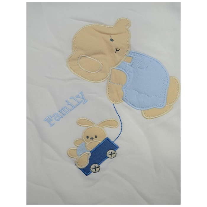 Pled 75 x 85 cm pentru baieti Mini Junior 60-86, Alb [2]