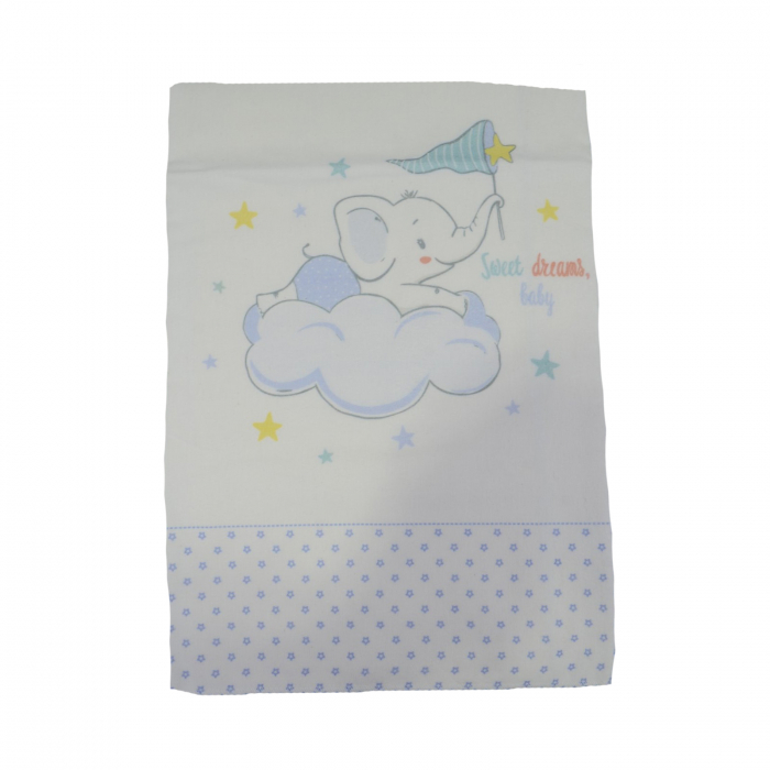 Pled 85 x 83 cm pentru baieti Mini Junior 85-55A, Alb [1]