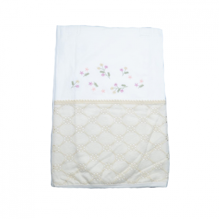 Pled 87 x 85 cm pentru fete Bebelinna 4109, Alb [1]