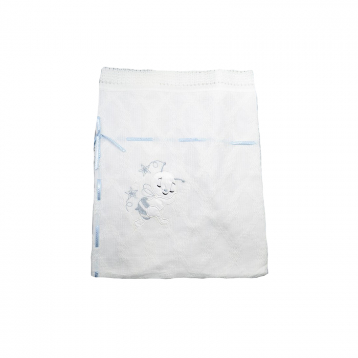 Pled 90 x 80 cm pentru baieti Mini Junior B210, Alb [1]