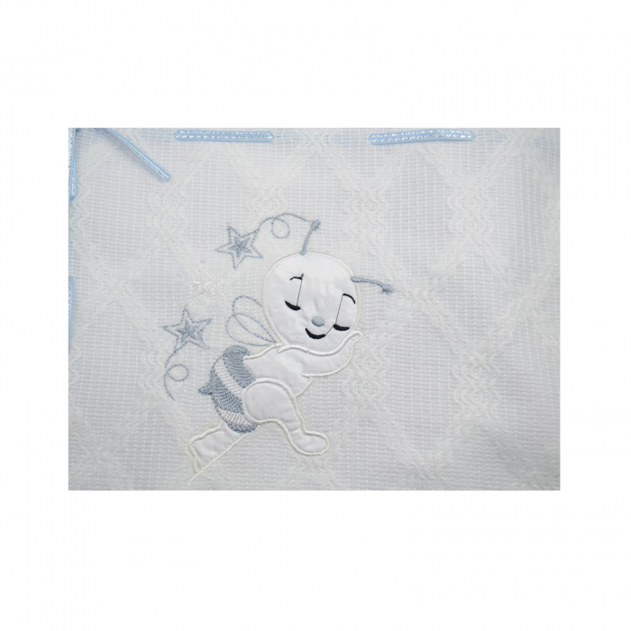 Pled 90 x 80 cm pentru baieti Mini Junior B210, Alb [2]