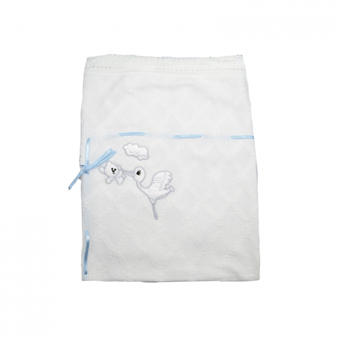 Pled 90 x 80 cm pentru baieti Mini Junior B213, Alb [1]