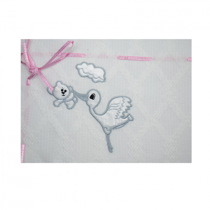 Pled 90 x 80 cm pentru fete Mini Junior B217, Alb [2]