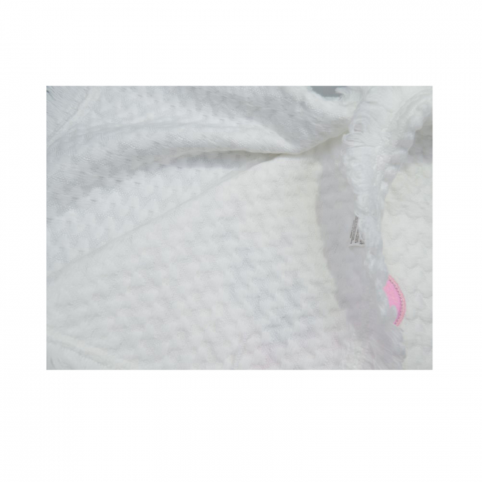 Pled 95 x 85 cm pentru fete Mini Junior 1033, Alb [3]