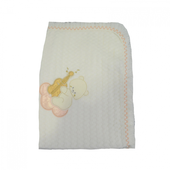 Pled 97 x 84 cm pentru fete Mini Junior 1032AB, Alb [1]