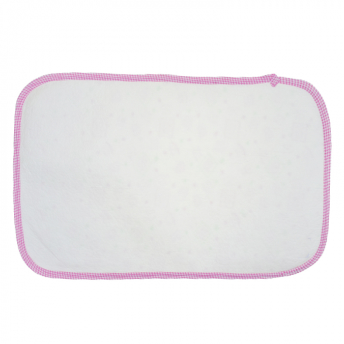 Aleza impermeabila si refolosibila din bumbac 60 x 40 cm pentru fete Mini Junior PL111, Roz [2]