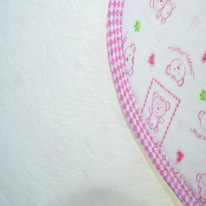 Aleza impermeabila si refolosibila din bumbac 60 x 40 cm pentru fete Mini Junior PL111, Roz [3]