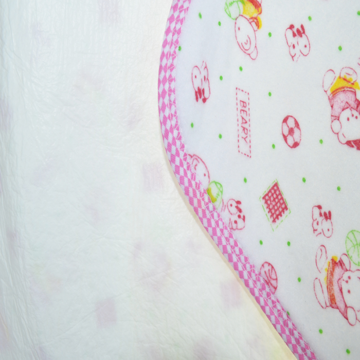 Aleza impermeabila si refolosibila din bumbac 65 x 45 cm pentru fete Mini Junior PL116, Roz [3]