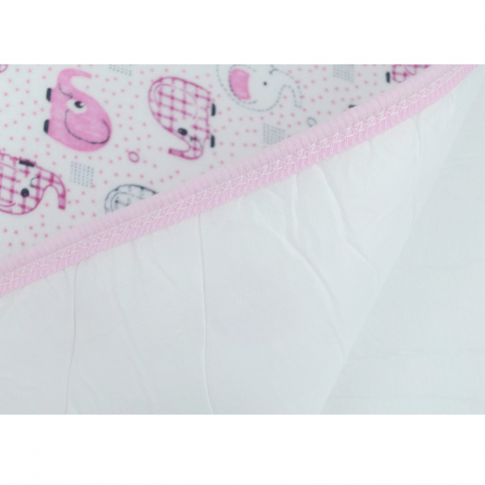 Aleza impermeabila si refolosibila din bumbac 60 x 40 cm pentru fete, Mini Junior ALZ0209R, Roz [3]