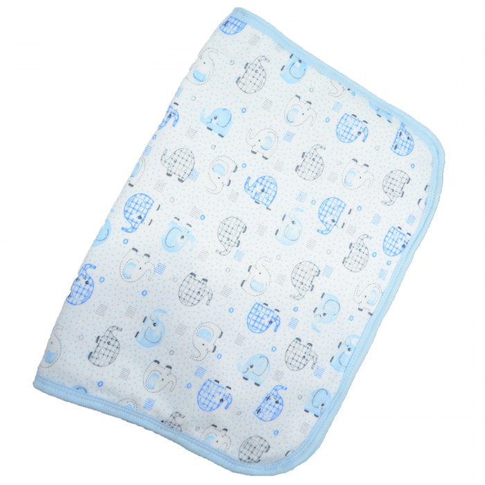 Aleza impermeabila si refolosibila din bumbac 60 x 40 cm pentru baieti, Mini Junior ALZ0209A, Albastru [1]