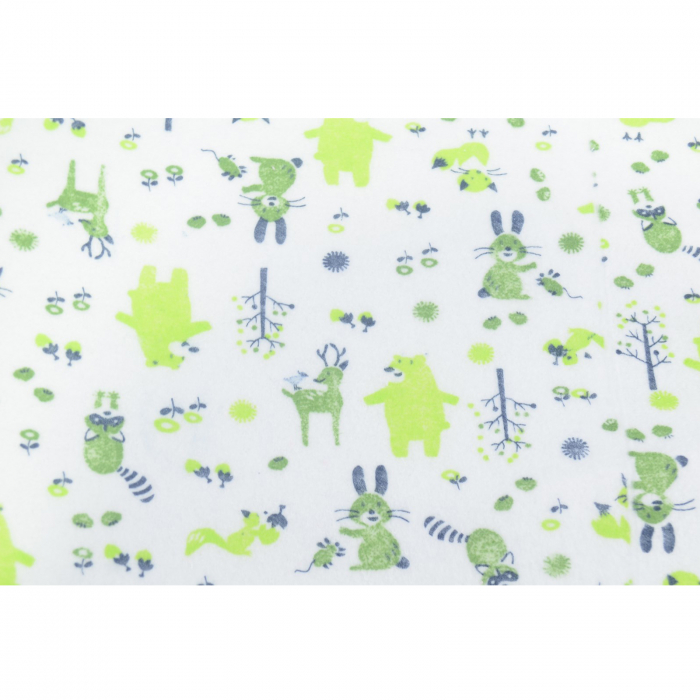 Aleza impermeabila si refolosibila din bumbac 70 x 50 cm pentru baieti Mini Junior PRR-8, Verde [2]
