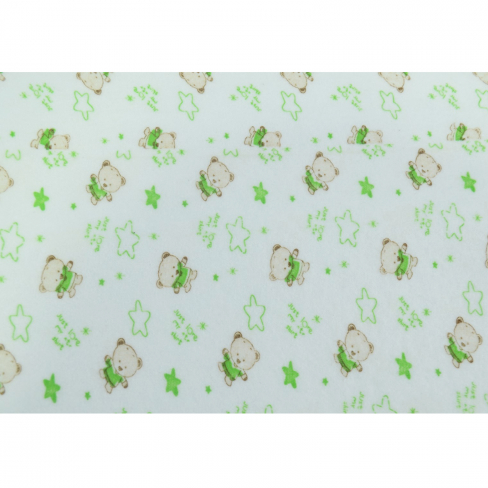 Aleza impermeabila si refolosibila din bumbac 70 x 50 cm pentru baieti Mini Junior PRR-5, Verde [2]