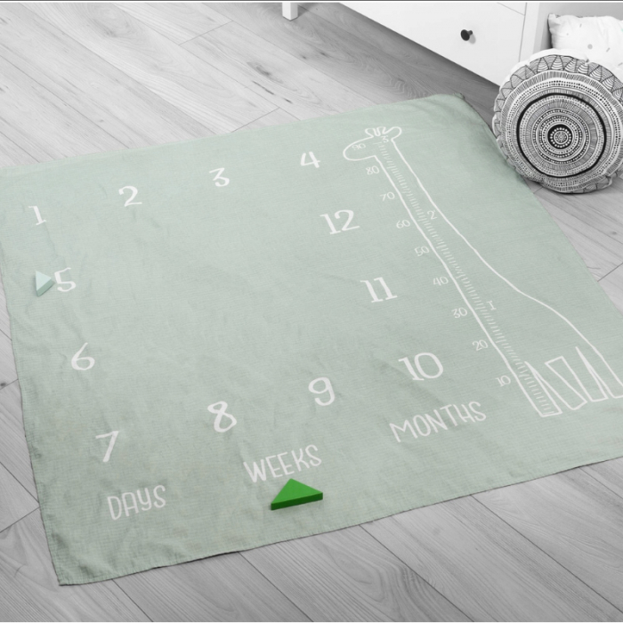 Pled pentru poze bebelusi 120 x 120 cm Sensillo SILLO-8750, Verde [2]