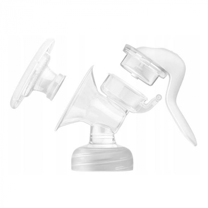 Pompa manuala de san cu 3 recipiente pentru stocarea laptelui Philips Avent SCF430/13, Transparent [2]