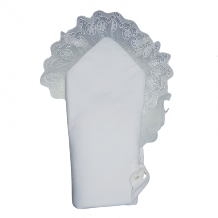 Port bebe elegant de infasat pentru botez 80 x 80 cm Mini Junior SIN-BZ2, Alb [3]