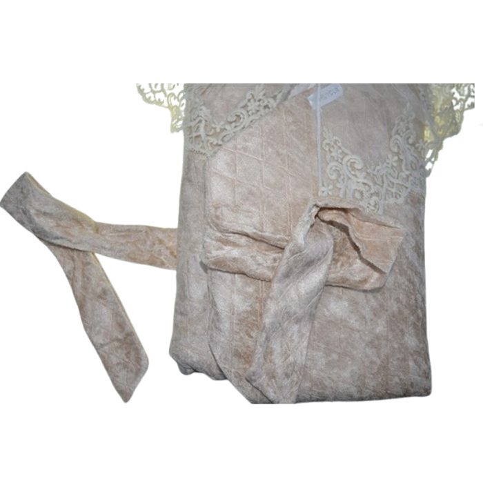 Port bebe elegant de infasat pentru botez 80 x 80 cm Mini Junior SIN-BZ3, Bej [3]