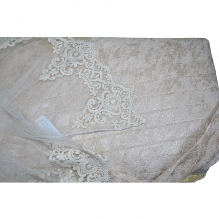 Port bebe elegant de infasat pentru botez 80 x 80 cm Mini Junior SIN-BZ3, Bej [2]