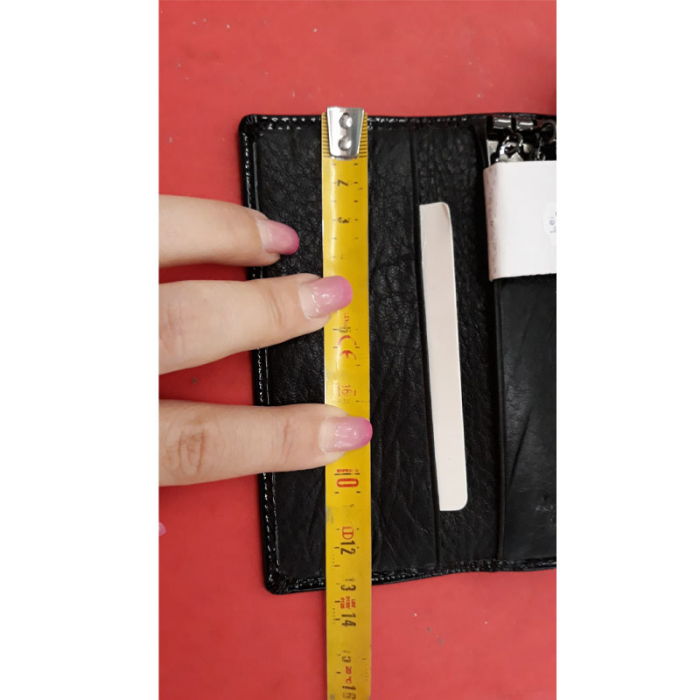 Port chei din piele 13 x 2 x 5 cm pentru dama Angela Moretti PD01, Negru [2]