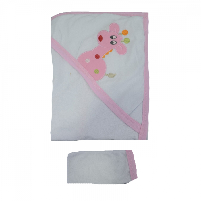 Prosop 100 x 72 cm cu gluga Mini Junior 100-40A, Alb [2]