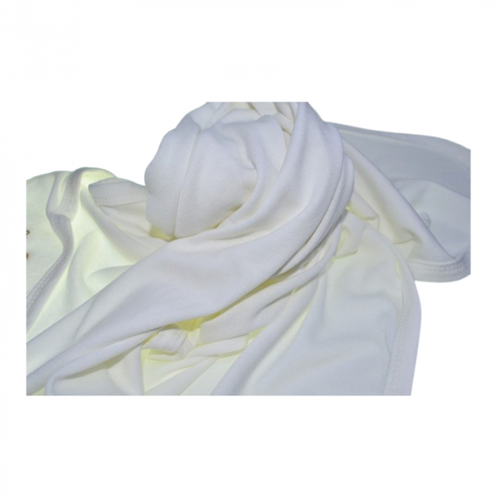 Prosop 100 x 90 cm cu gluga pentru bebelusi, Mini Junior PB0805UA, Alb [4]