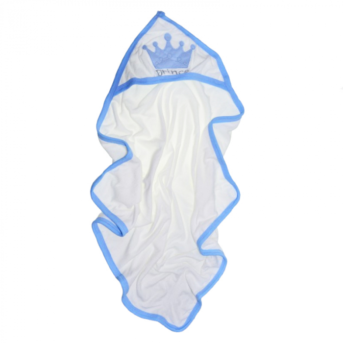 Prosop 78 x 70 cm cu gluga pentru bebelusi Mini Junior 20111, Alb [1]