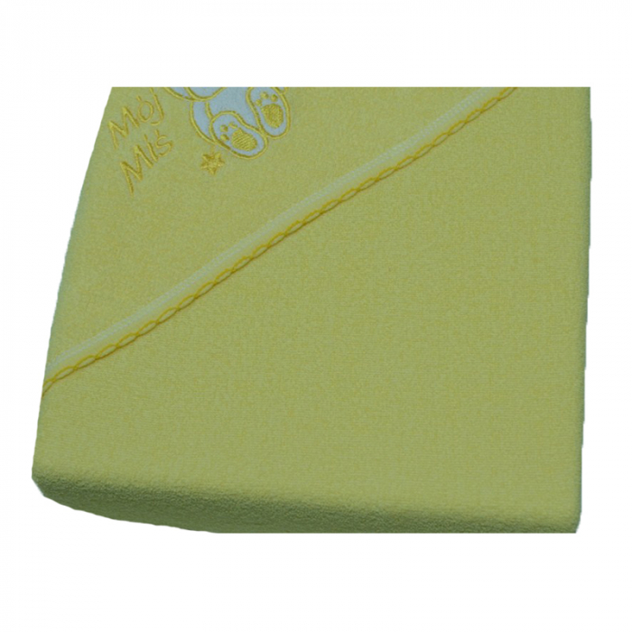 Prosop 80 x 80 cm cu gluga de baie Terjan 303-GA, Galben [2]