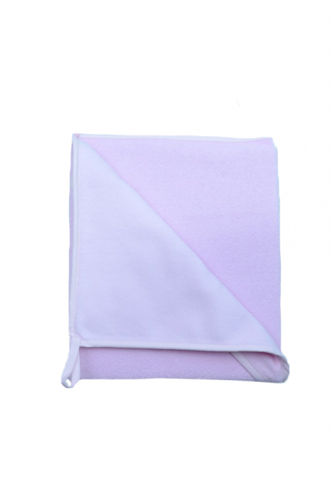 Prosop 80 x 80 cm cu gluga OEM PB-011, Roz [3]