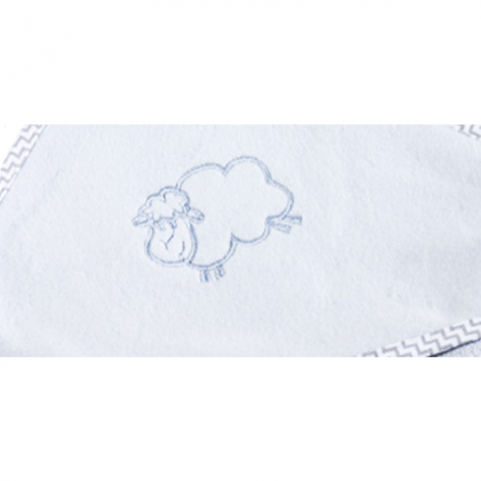 Prosop 80 x 80 cm cu gluga pentru bebelusi Sensillo 4155G, Gri [2]