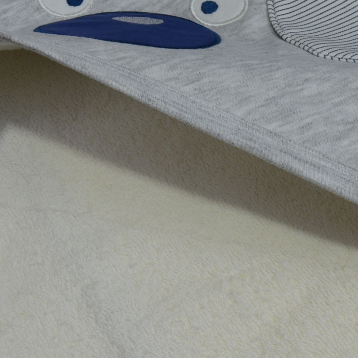 Prosop cu gluga 75 x 75 cm pentru baieti Mini Junior BBW-52, Gri [2]