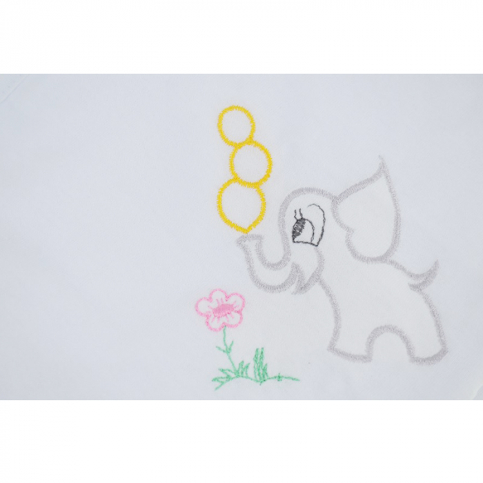 Prosop cu gluga 75 x 75 cm pentru copii Pifou 9001A4, Alb [2]