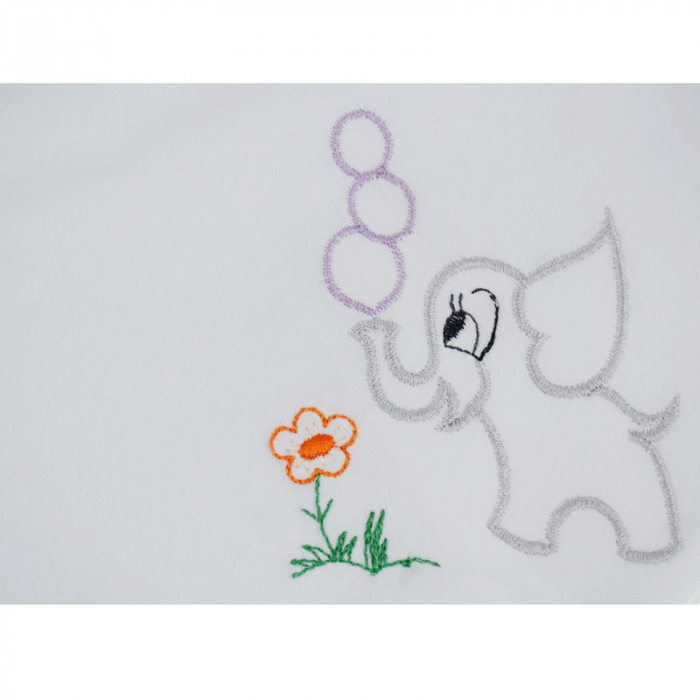 Prosop cu gluga 75 x 75 cm pentru copii Pifou 9001A5, Alb [2]