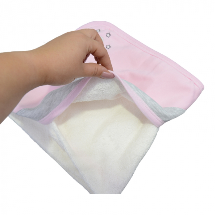 Prosop cu gluga 75 x 75 cm Tonton TNTN-2, Roz [2]